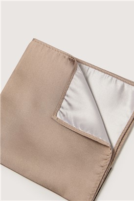  Taupe Silk Pocket Square