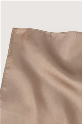  Taupe Silk Pocket Square