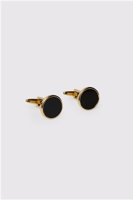  Gold Onyx Cufflinks