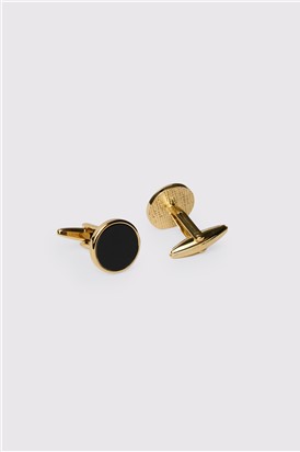  Gold Onyx Cufflinks