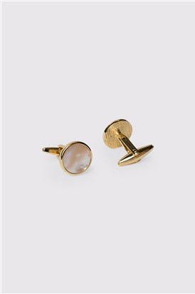  Gold Mother of Pearl Cufflinks