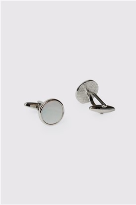  Silver Mother of Pearl Cufflinks