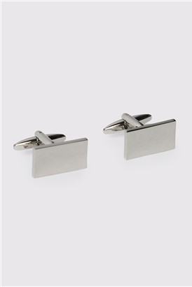  Silver Rectangle Cufflinks