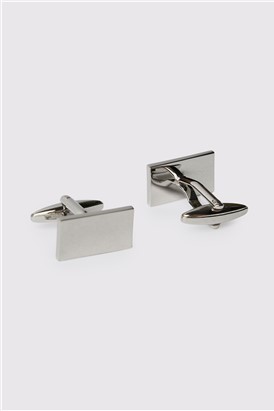  Silver Rectangle Cufflinks
