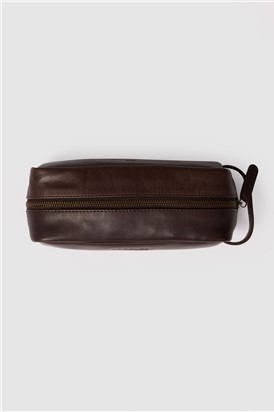  Brown Leather Washbag