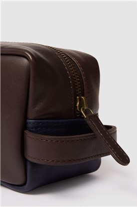  Brown Leather Washbag