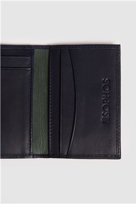  Navy Leather Card Holder