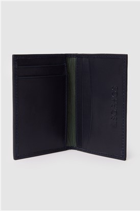  Navy Leather Card Holder