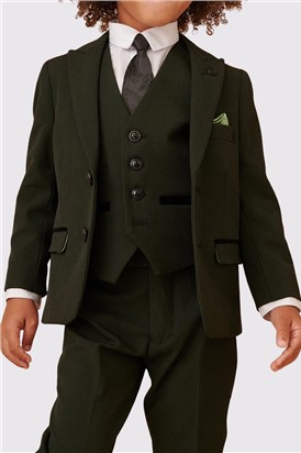  Bromley Children's Olive Green Three Piece Suit
