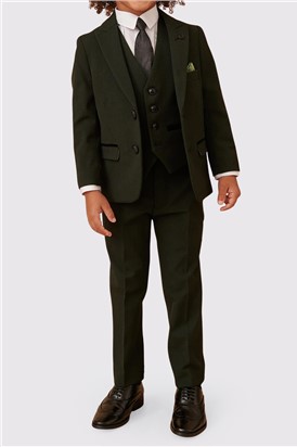  Bromley Children's Olive Green Three Piece Suit