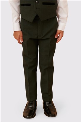  Bromley Children's Olive Green Three Piece Suit
