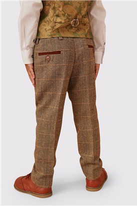  Ted Children's Tan Check Three Piece Suit
