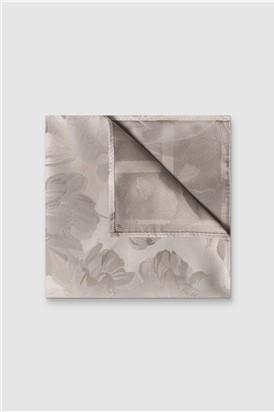  Silver Summer Floral Pocket Square