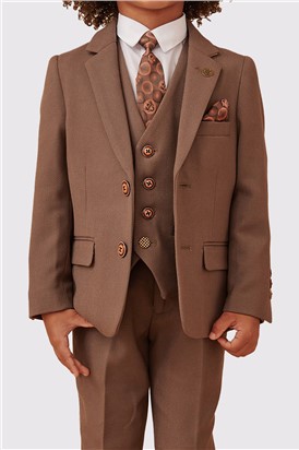  HM5 Children's Tan Check Three Piece Suit
