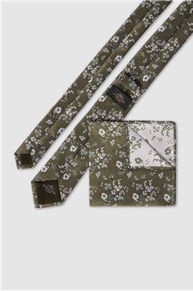  Sage Busy Floral Tie