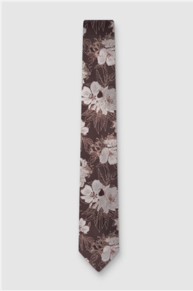  Chocolate Large Floral Tie