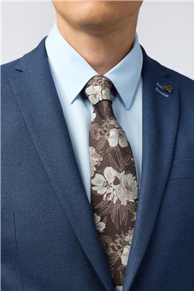  Chocolate Large Floral Tie