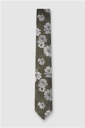  Sage Large Floral Tie