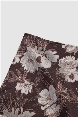  Chocolate Large Floral Tie