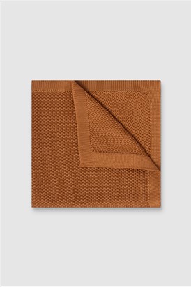  Rust Knitted Pocket Square