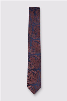  Rust Paisley Pocket Square