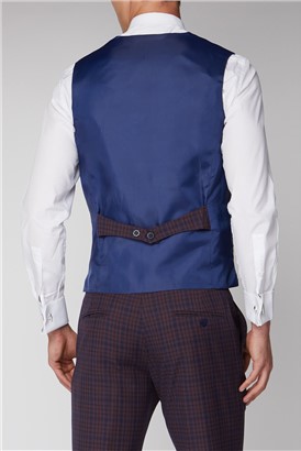  Pink and Blue Check Waistcoat