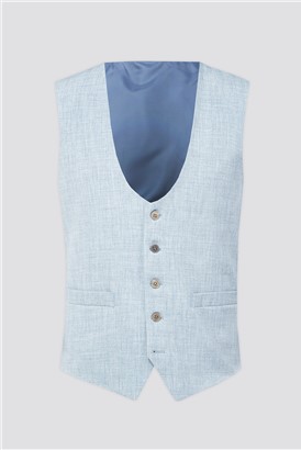  Light Blue Plain Waistcoat