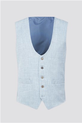  Light Blue Plain Waistcoat