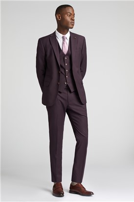  Slim Fit Bay Burgundy Trousers