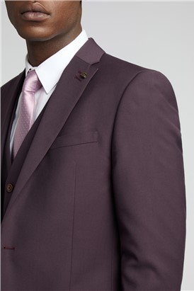  Slim Fit Bay Burgundy Waistcoat