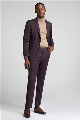  Slim Fit Bay Burgundy Trousers