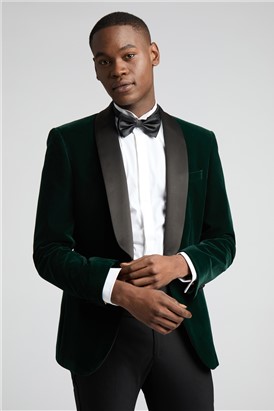  Slim Fit Emerald Velvet Jacket