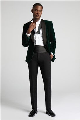  Slim Fit Emerald Velvet Jacket