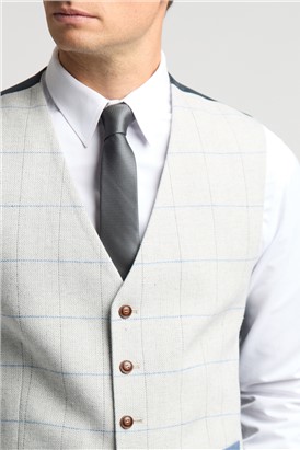  Slim Fit Taupe Check Tweed Suit