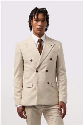  Slim Fit Blake Ecru Double Breasted Suit