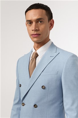  Slim Fit Cloud Blue Double Breasted Suit