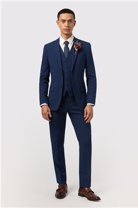  Slim Fit Montrose Bright Blue Waistcoat
