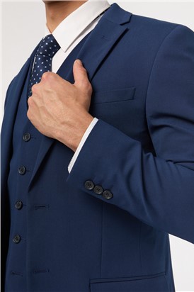  Slim Fit Montrose Bright Blue Waistcoat