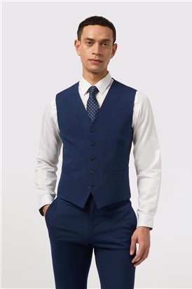  Slim Fit Montrose Bright Blue Waistcoat