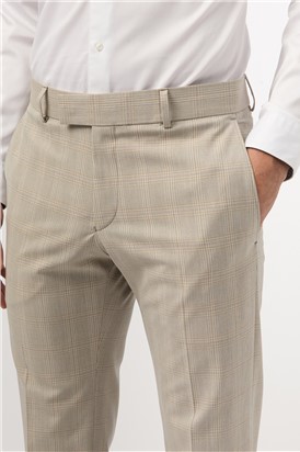  Slim Fit Putty Check Trouser