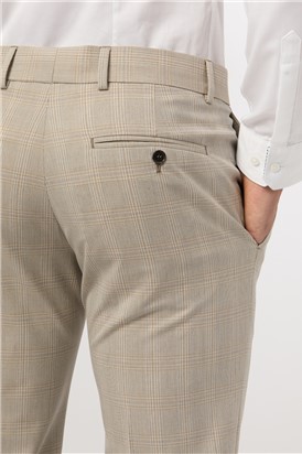  Slim Fit Putty Check Trouser