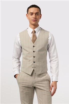  Slim Fit Putty Check Suit