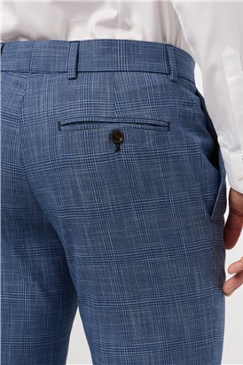  Slim Fit Blue Check Suit