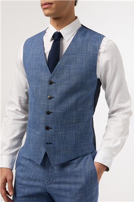  Slim Fit Blue Check Suit