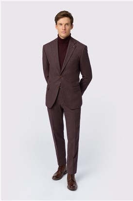  Slim Fit Mulberry Herringbone Tweed Trousers