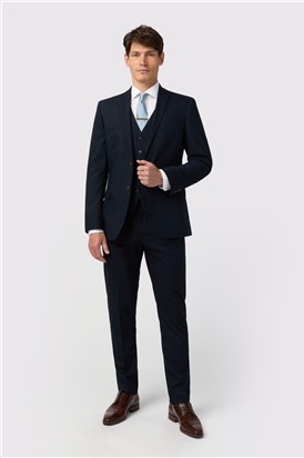  Slim Fit Navy Twill Suit