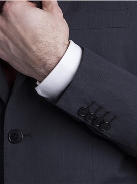  Charcoal Micro-Stripe Tailored Fit Suit