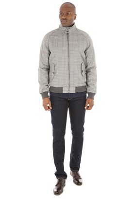  Grey Check Harrington Jacket