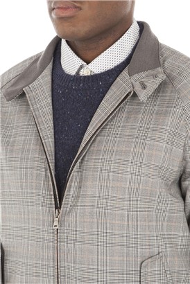  Grey Check Harrington Jacket