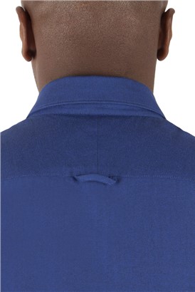  Cobalt Blue Cotton Short Sleeve Shirt